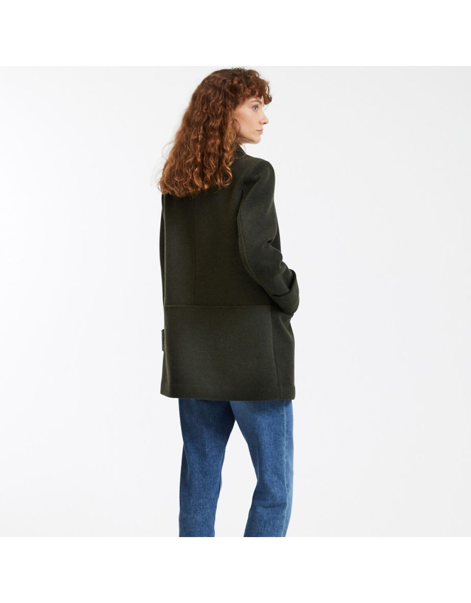Recycled Winter Pea Coat, Mid-Length with Button Fastening - 4