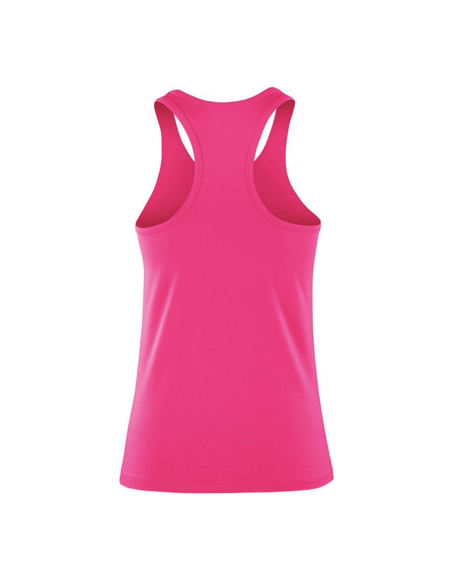 Spiro Womens/Ladies Softex Stretch Fitness Sleeveless Vest Top - Candy - 1