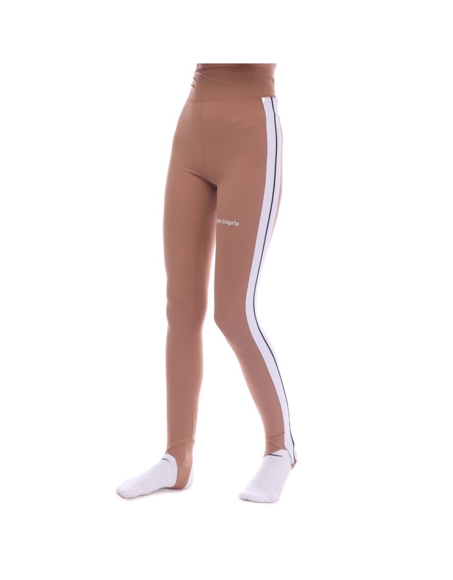 Women's Palm Angels Track Stirrup Leggings in Cream