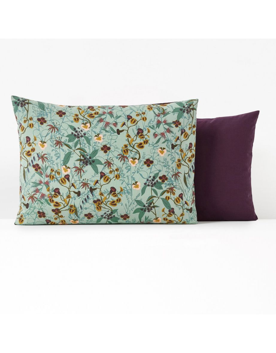 BERONISE Floral Washed Cotton Pillowcase - 1