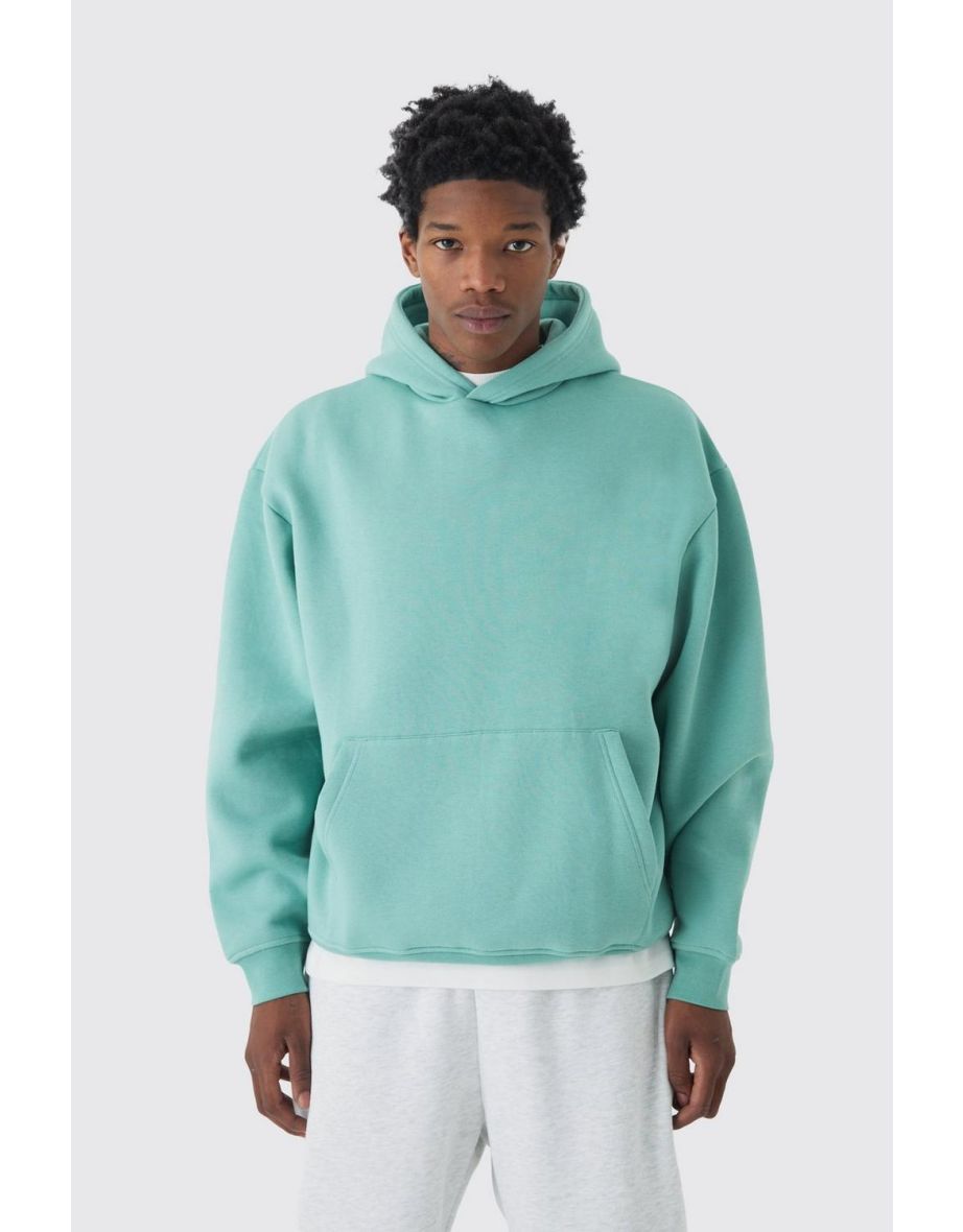 330GSM Basic Oversized Over The Head Hoodie - aqua