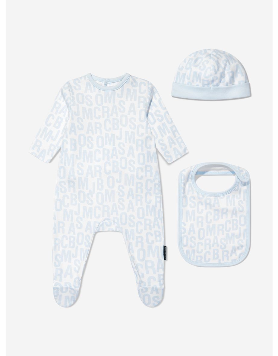 MARC JACOBS Baby Boys Babygrow Gift Set in Blue