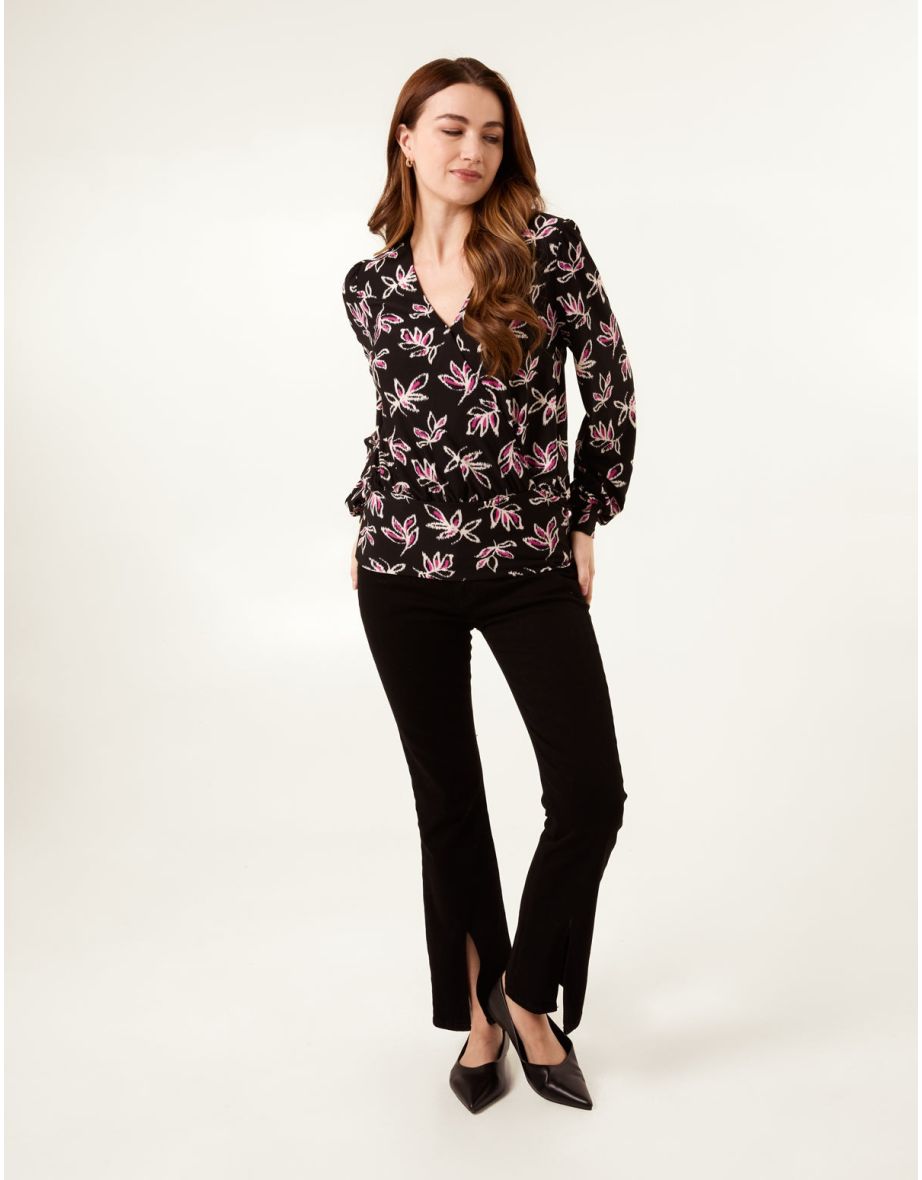 Deep Hem Wrap Top