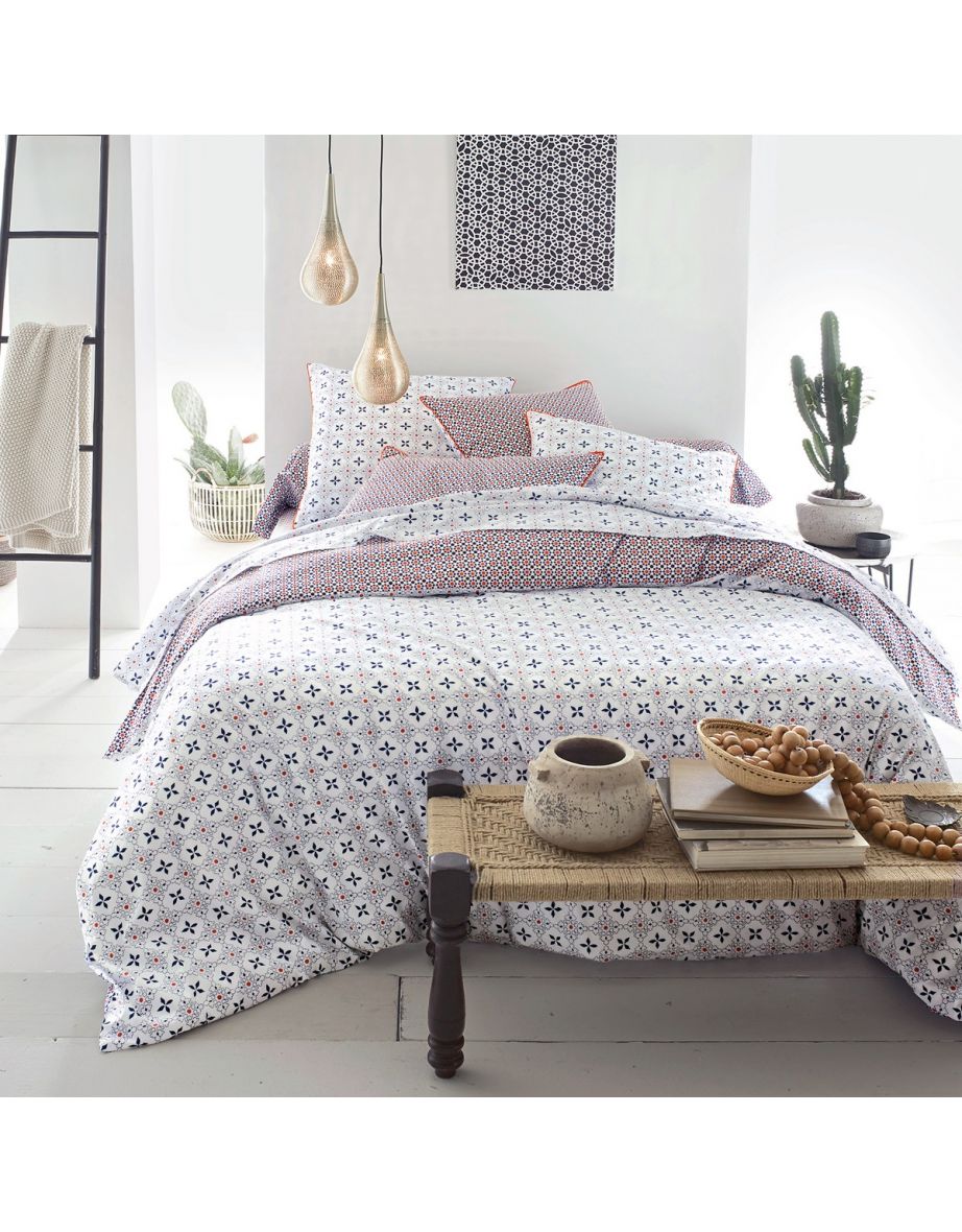 Zehia Printed Percale Fitted Sheet - 1