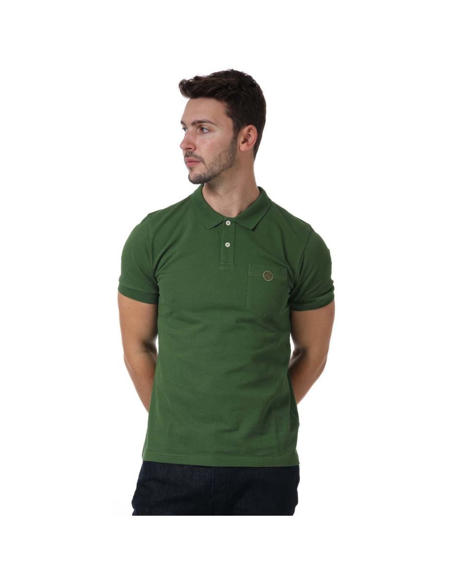 Men's Pretty Green Vega Pocket Polo in Green