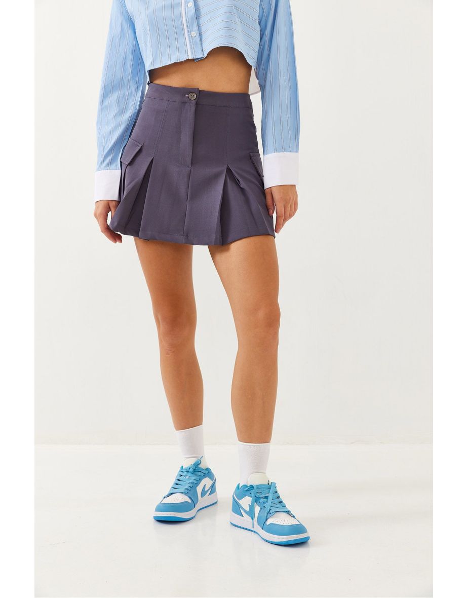 Women's Cargo Pocket Detailed Shorts Skirt - 6