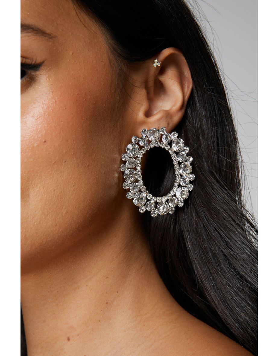 Diamante deals statement earrings