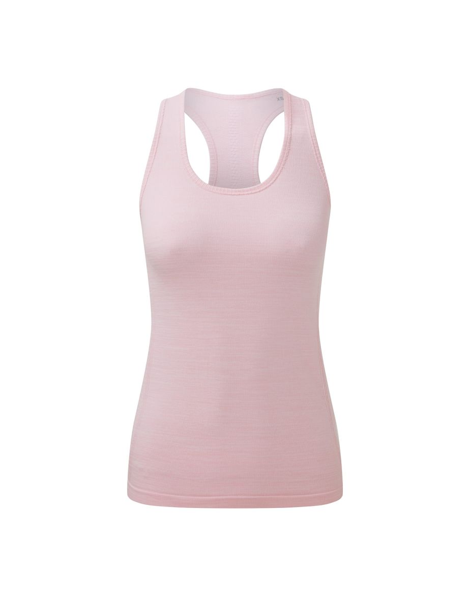 TriDri Womens/Ladies Multi Sport Melange Seamless 3D Vest - Light Pink