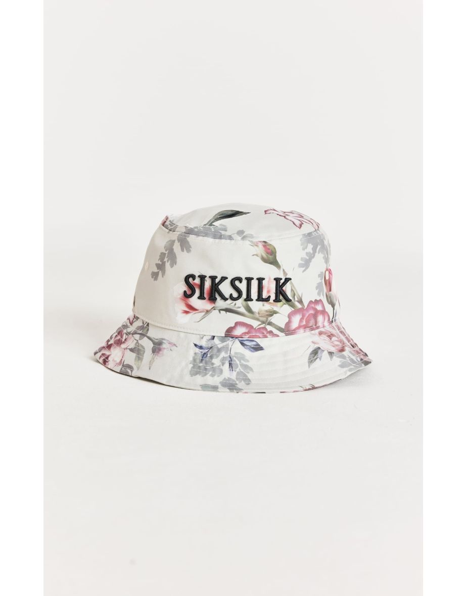 Accessories SikSilk Elevate Botanical Bucket Hat in Cream