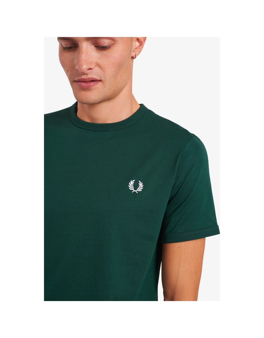 Men's Fred Perry Ringer T-Shirt in Green