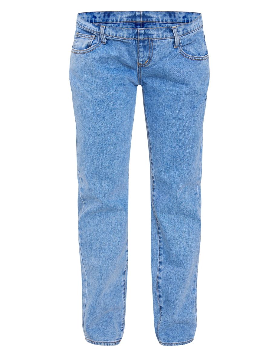 Maternity Light Blue Wash Long Leg Straight Jeans - 4