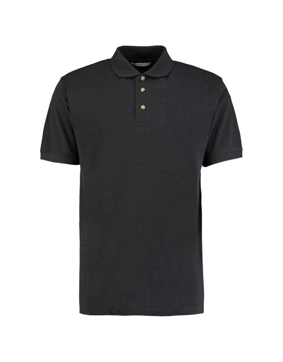 Kustom Kit Workwear Mens Short Sleeve Polo Shirt - Charcoal