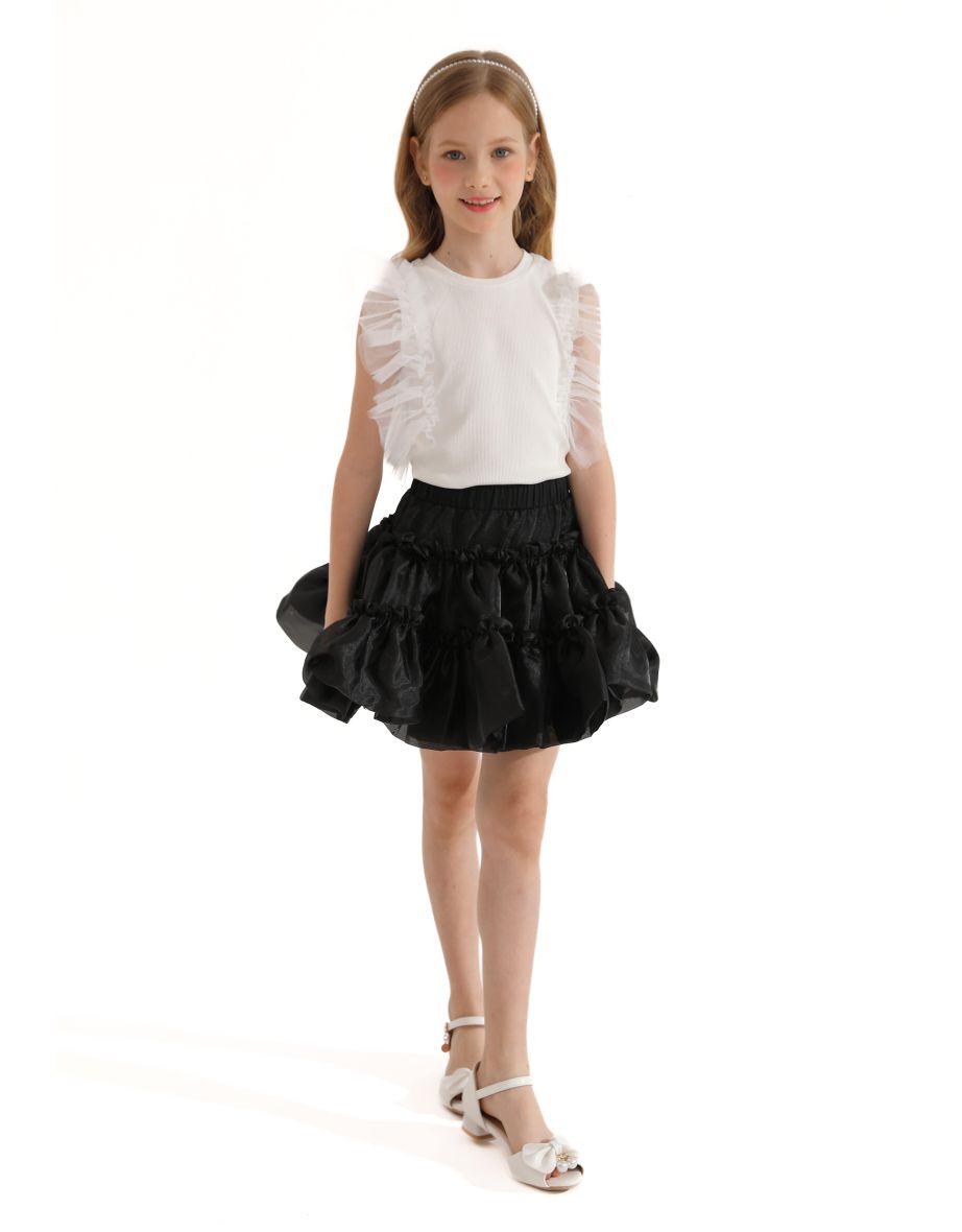 Champagne Tulle Frill T-Shirt