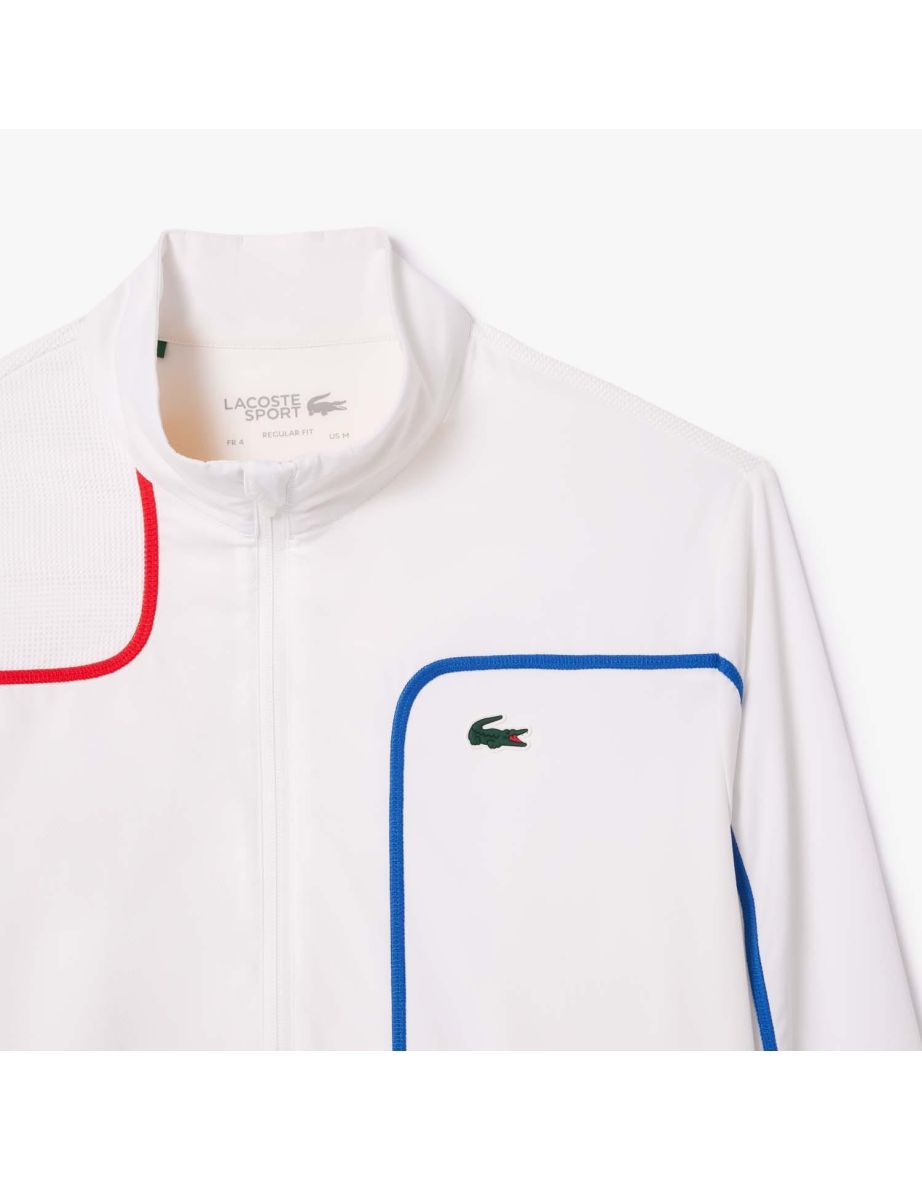 Men's Lacoste Sport Colour Block Tennis Tracksuit in White - 3