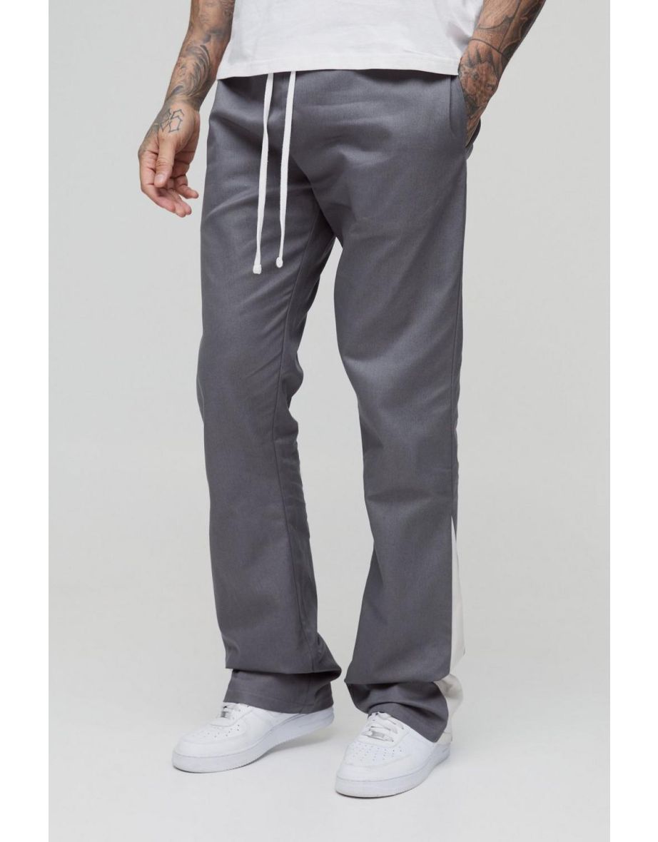 Tall Drawcord Waist Stacked Flared Gusset Trousers