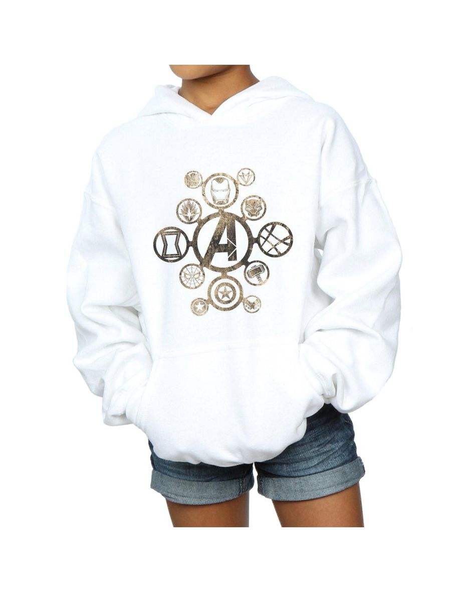 Marvel Girls Avengers Infinity War Icons Hoodie - White - 3