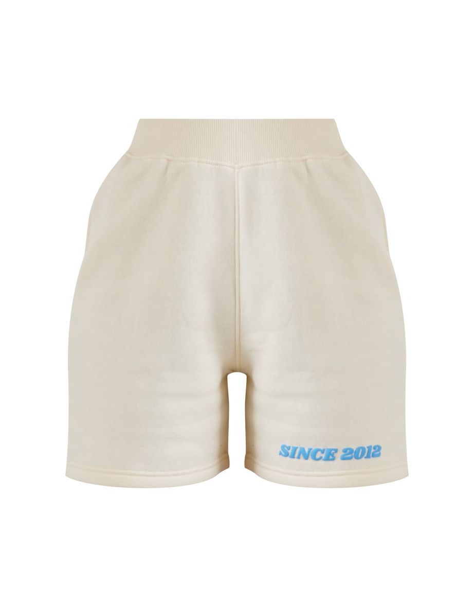 Tall Cream Graphic Oversized Sweat Shorts - 5