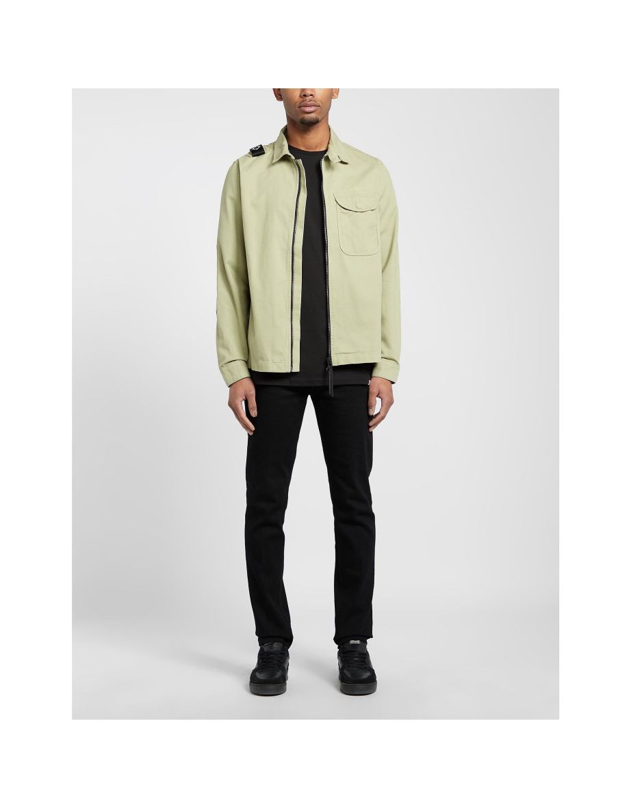 Shop Men s MA.STRUM Zip Up Overshirt in Green Online in Kuwait VogaCloset