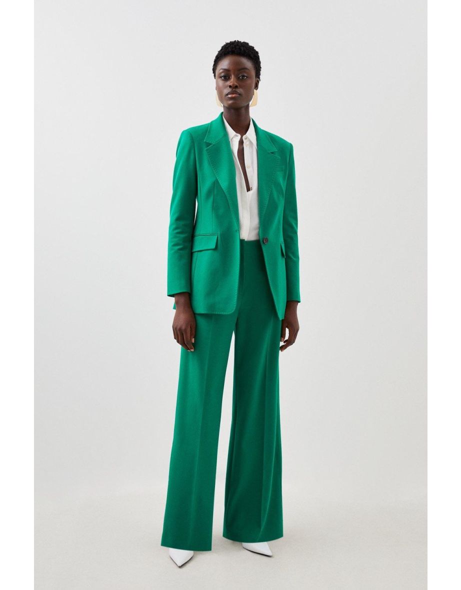 Shop Tailored High Waisted Wide Leg Trousers Online in Qatar VogaCloset