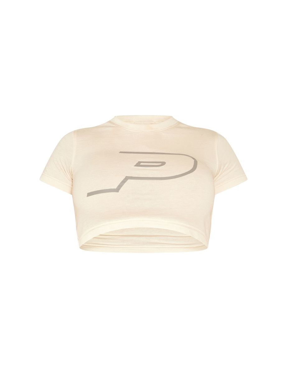 PRETTYLITTLETHING Shape Stone Printed Fitted Baby Doll T-shirt - 4