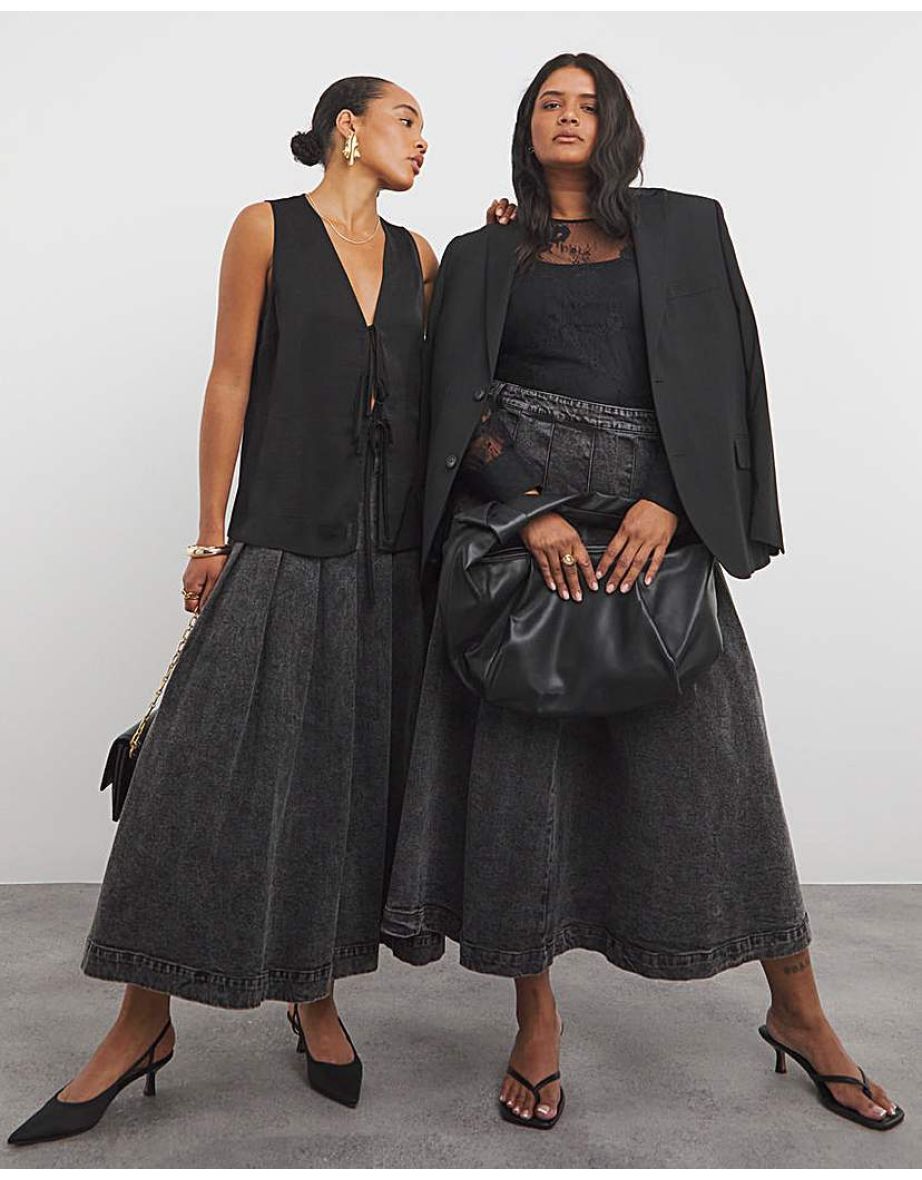 Black Denim Kilt