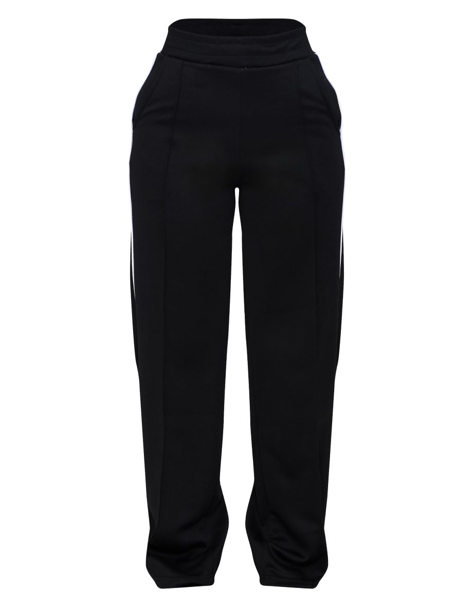 Petite Black Contrast Detail Straight Leg Joggers - 4