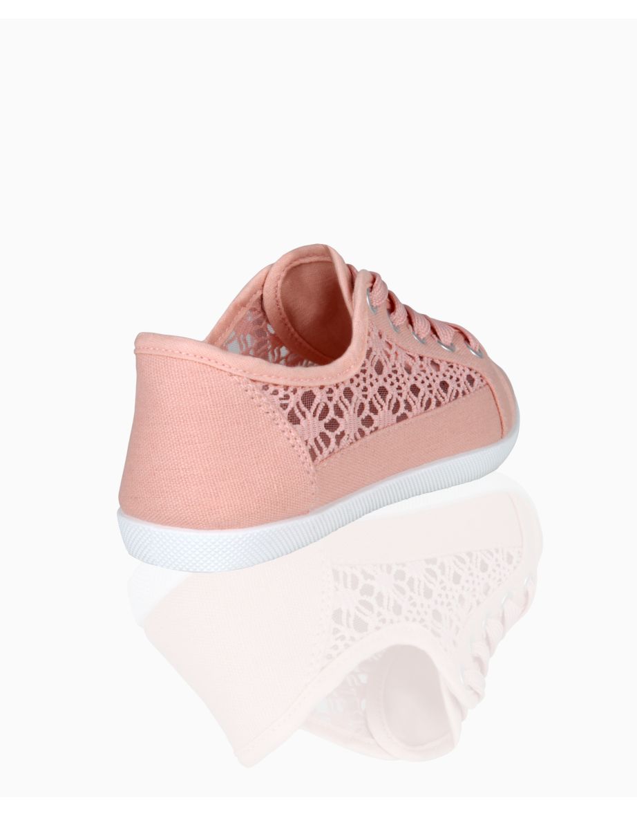 Crochet & Mesh Plimsoll Trainers - 3