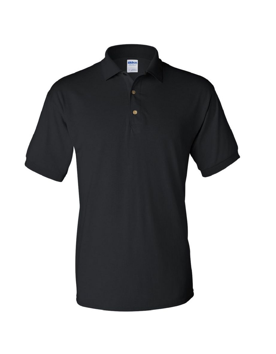 Gildan Adult DryBlend Jersey Short Sleeve Polo Shirt - Black
