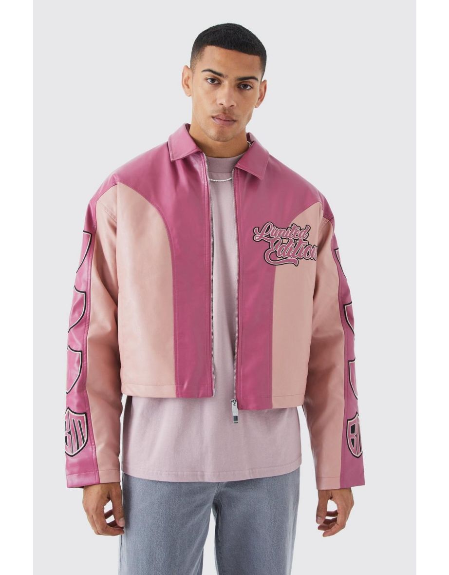 Boohooman pink jacket clearance