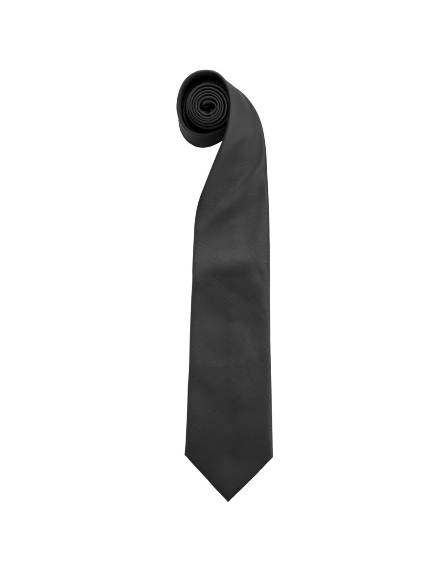 Premier Mens “Colours” Plain Fashion / Business Tie - Black