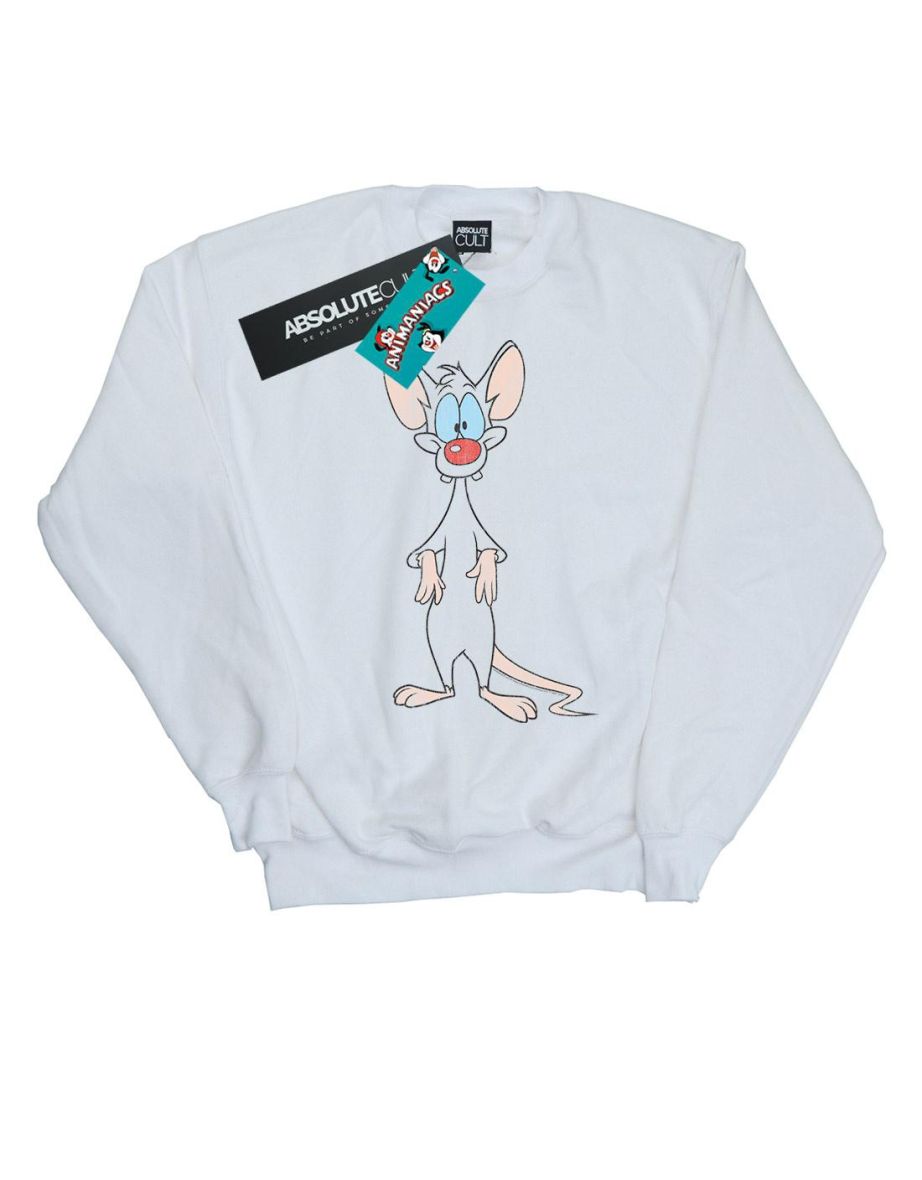 Animaniacs Boys Pinky Classic Pose Sweatshirt - White