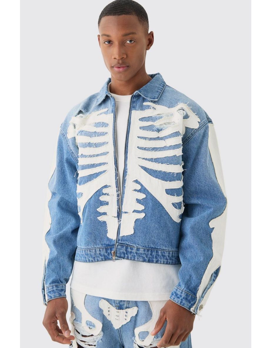 Light blue distressed denim jacket mens outlet