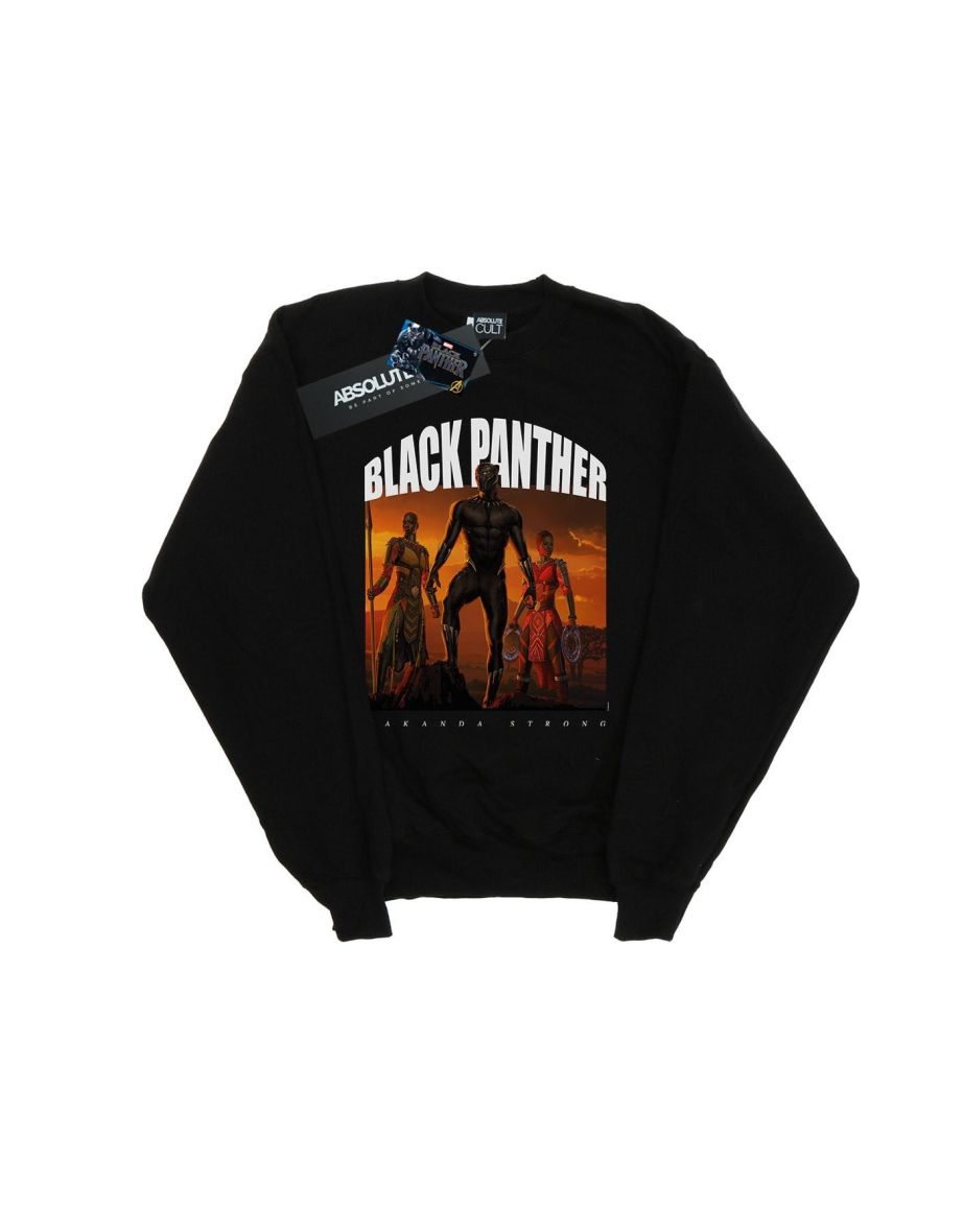 Shop Marvel Boys Black Panther Wakanda Strong Sweatshirt Black Online in Oman VogaCloset