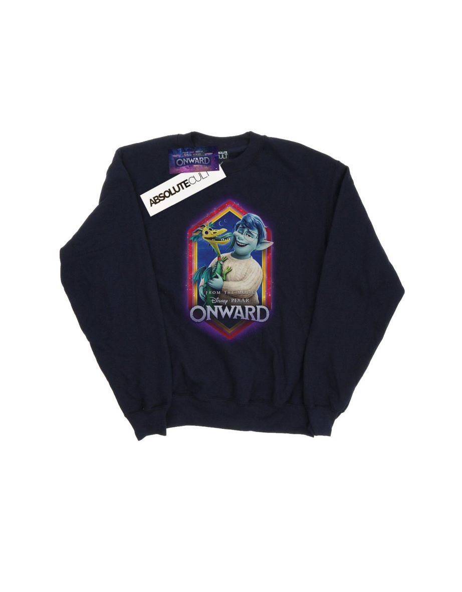 Disney Girls Onward Laurel And Blazey Crest Sweatshirt - Navy Blue - 1