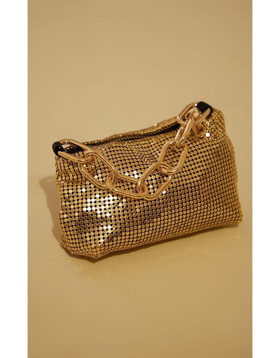Gold grab bag top