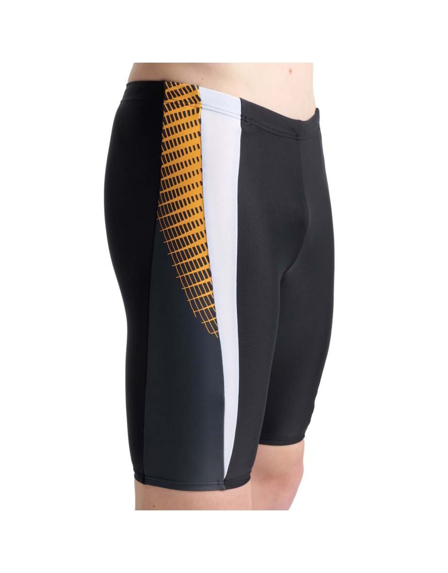 Men's Arena Threefold Jammer Swim Short in Black - 7