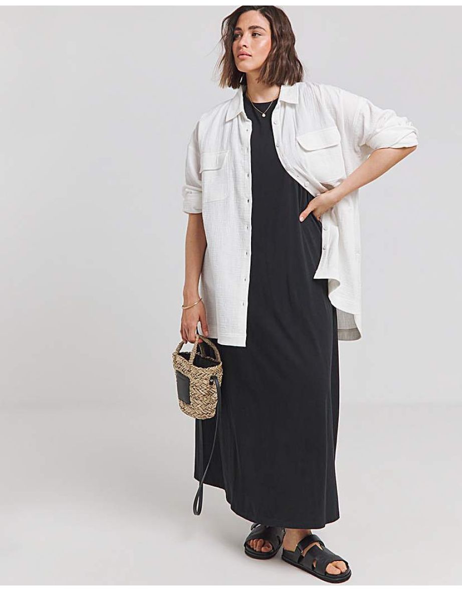 White Cheesecloth Pocket Shirt - 4