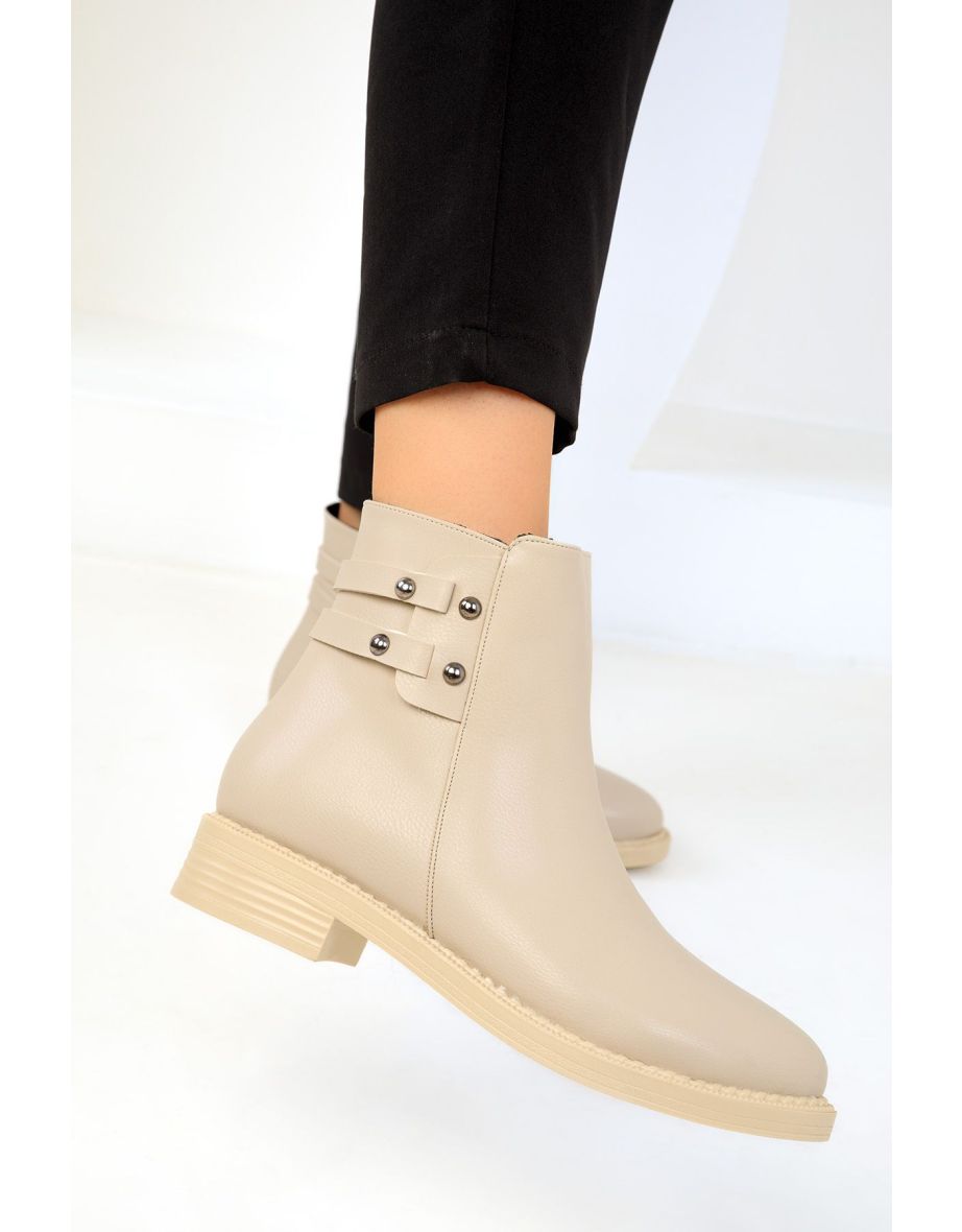 Beige Women's Boots & Bootie