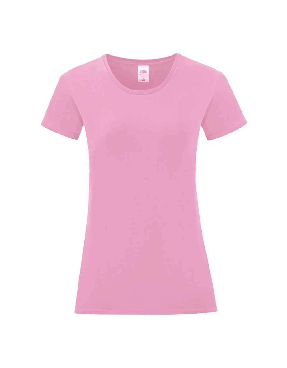 Fruit Of The Loom Womens/Ladies Iconic T-Shirt - Powder Rose