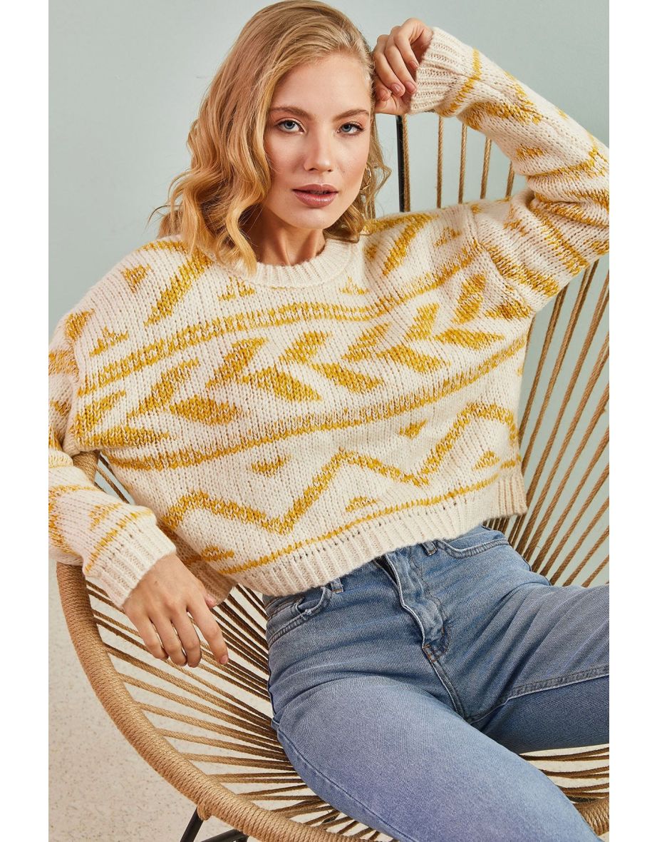 Women's Patterned Knitwear Sweater