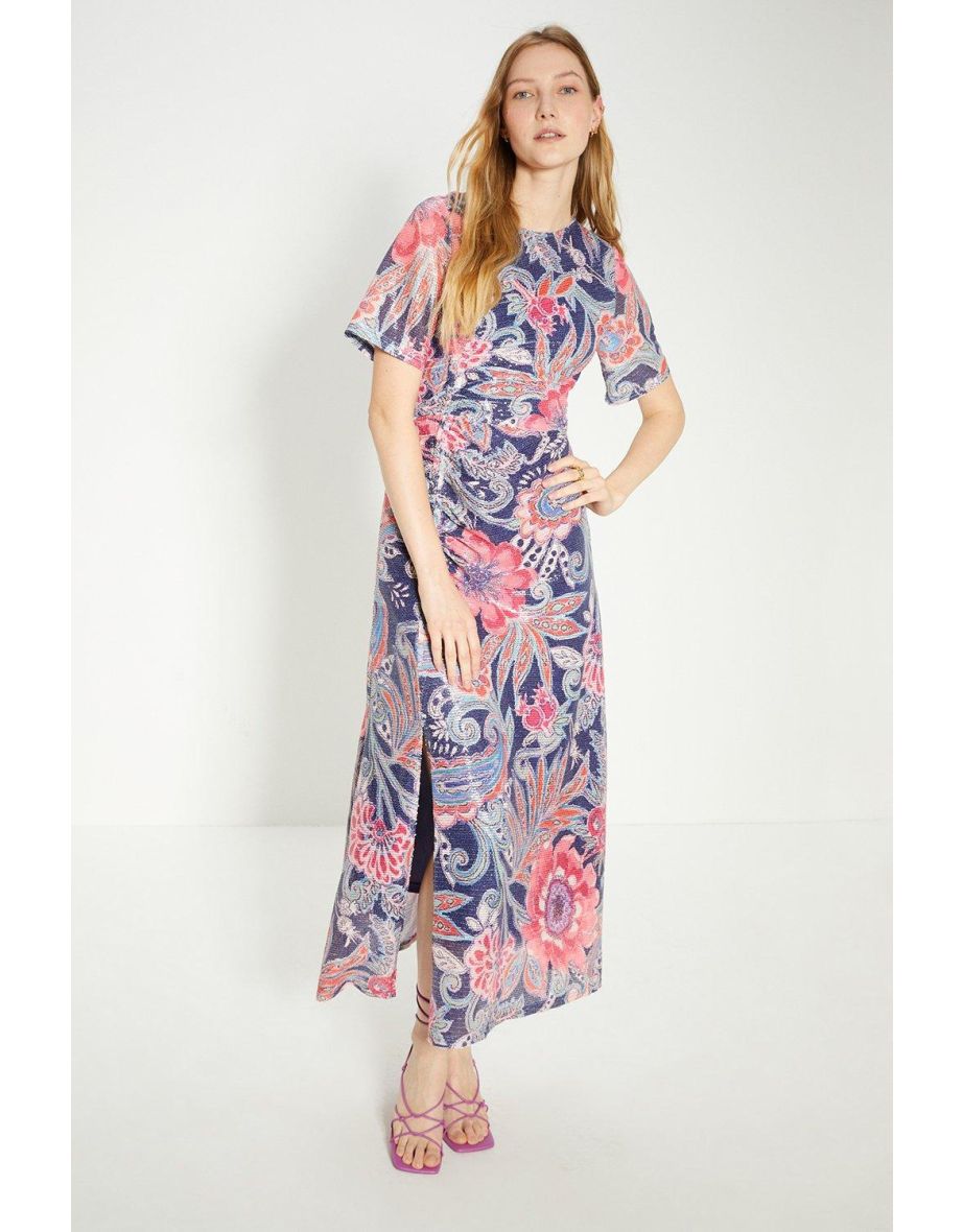 Oasis sequin wrap dress hot sale