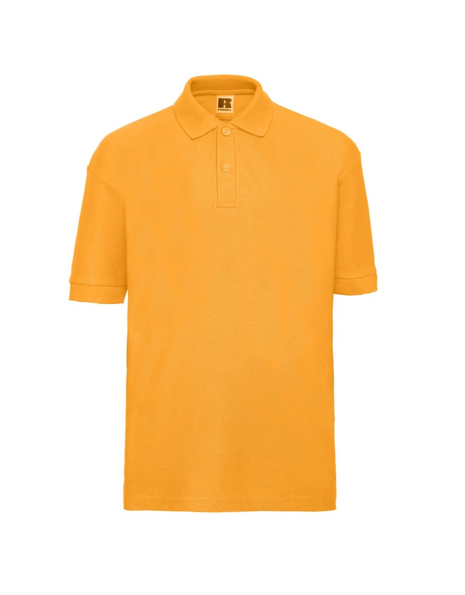 Shop Russell Childrens Kids Pique Polo Shirt Gold Online in Qatar VogaCloset