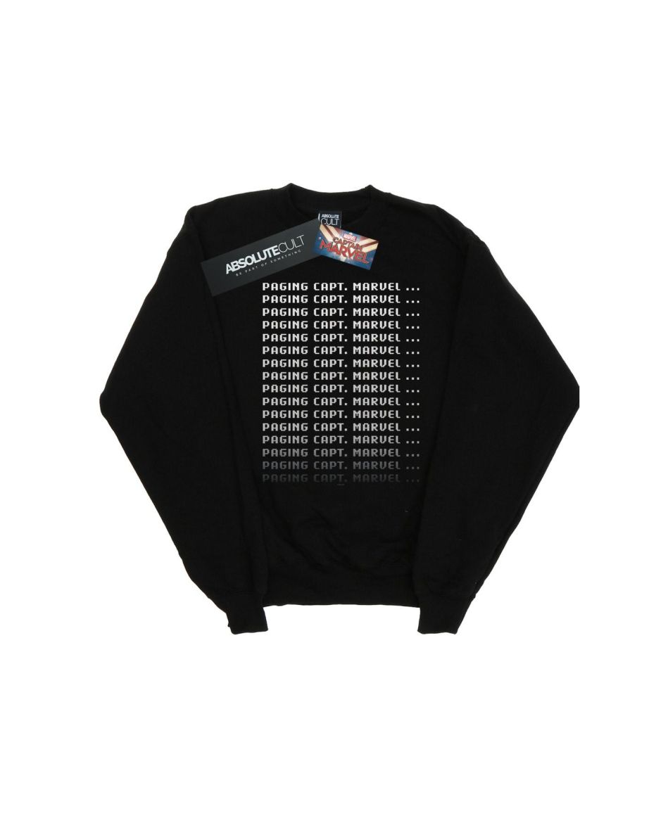 Shop Marvel Girls Captain Marvel Paging Captain Marvel Sweatshirt Black Online in Oman VogaCloset