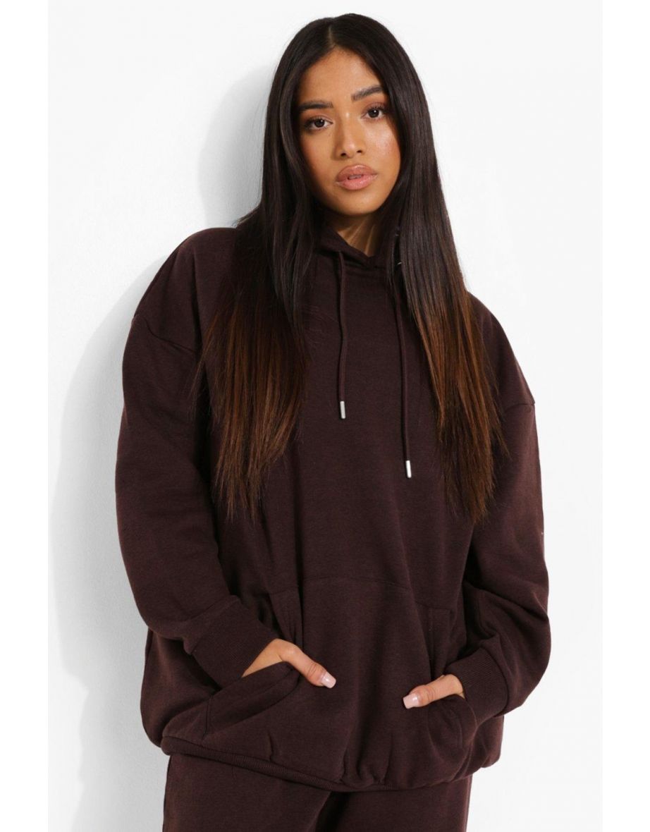 Petite  Oversized Hoodie - chocolate
