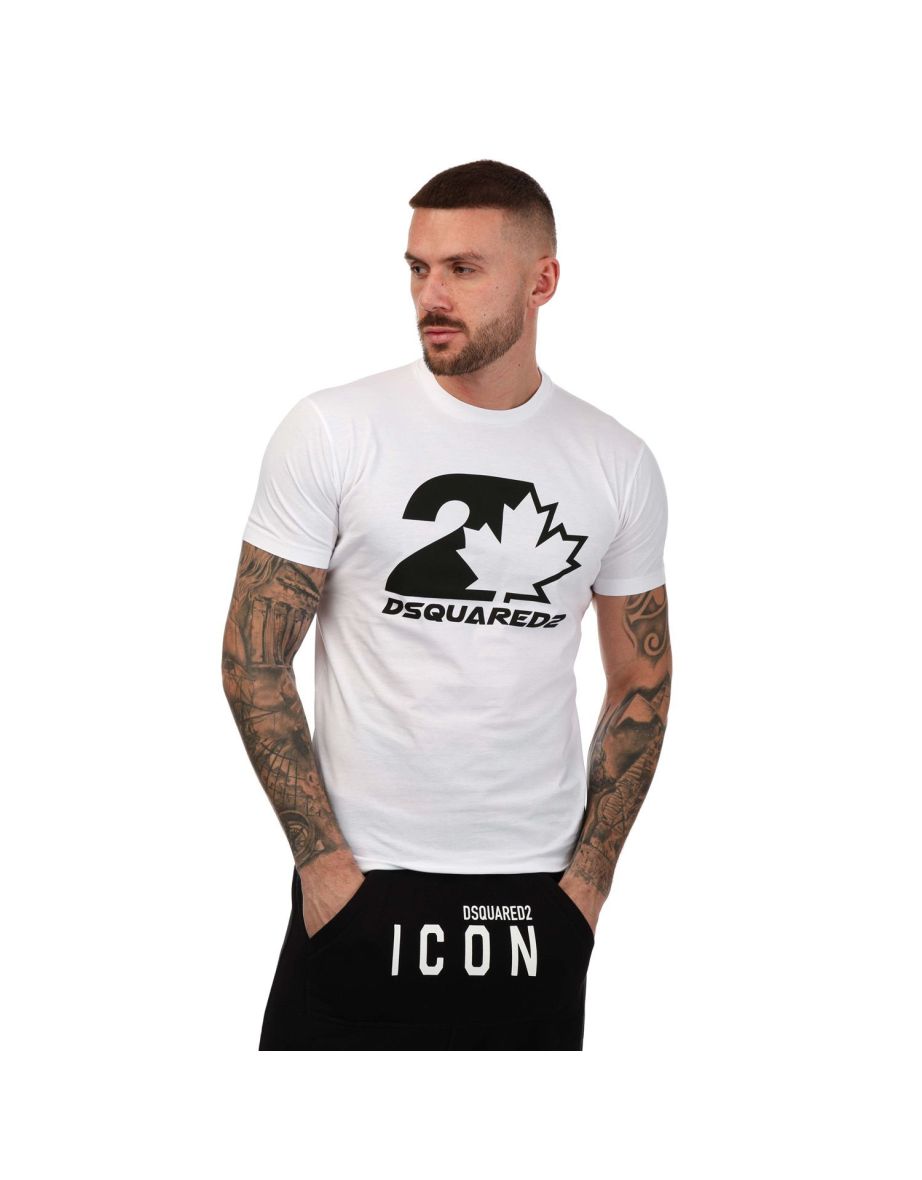Dsquared2 leaf logo t shirt sales
