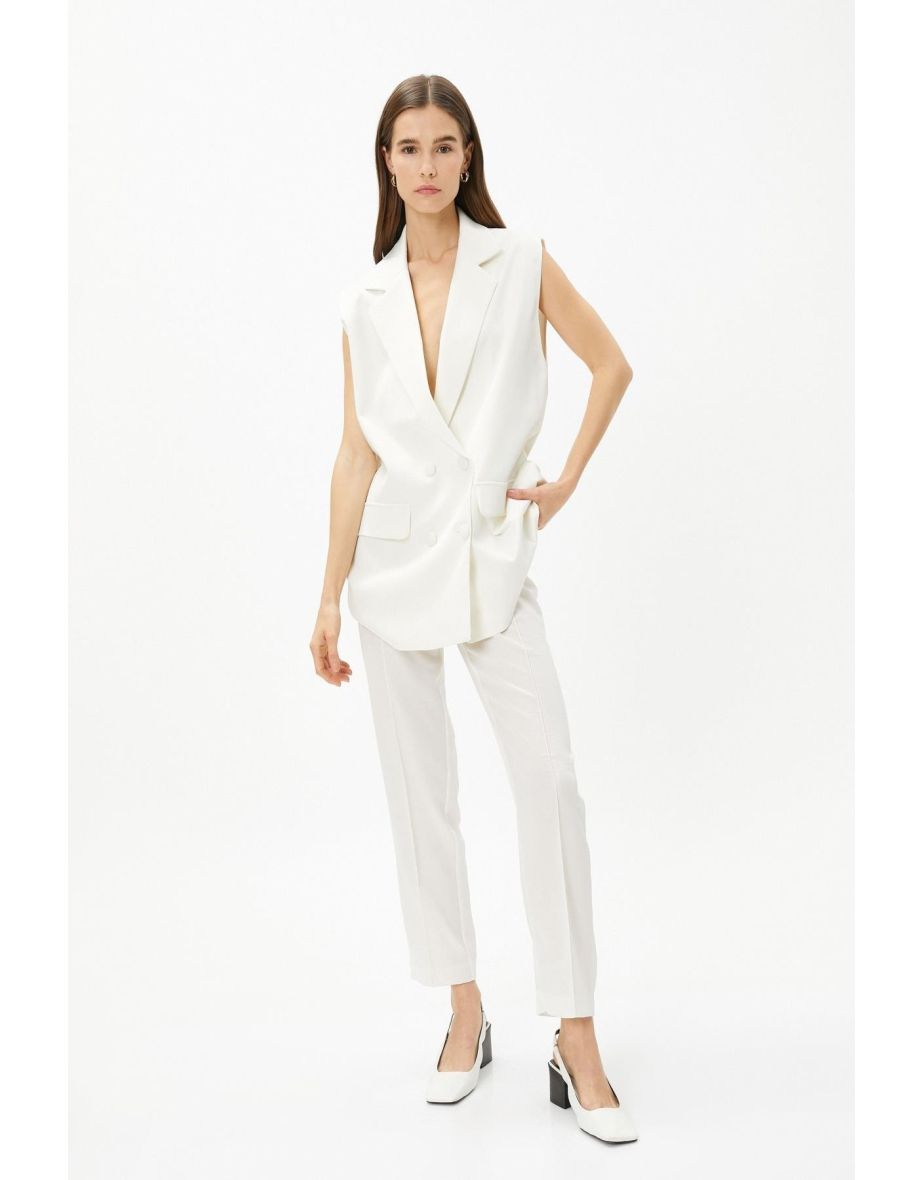 Koton Grey Straight-Cut Trousers