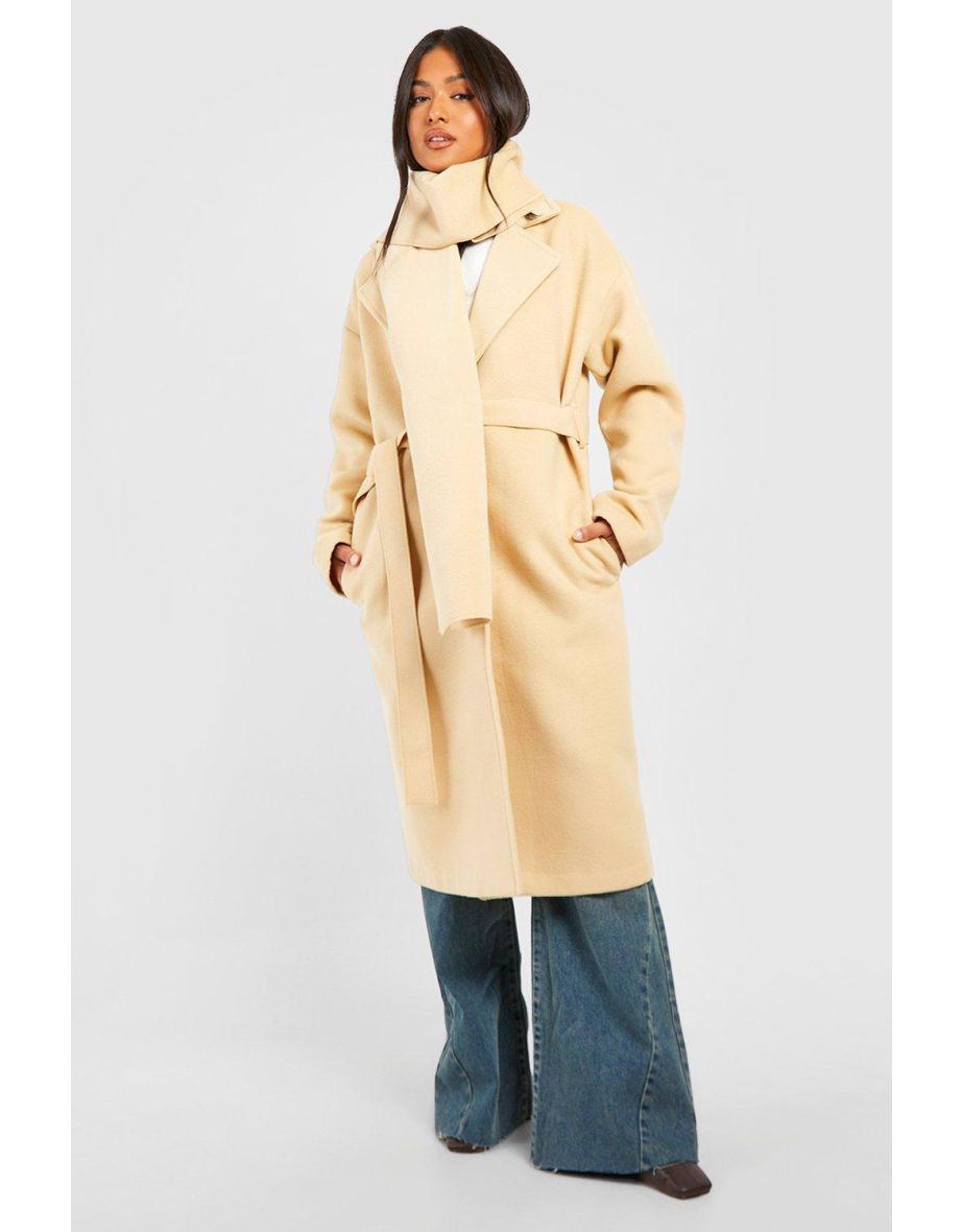 Camel wrap coat sale petite
