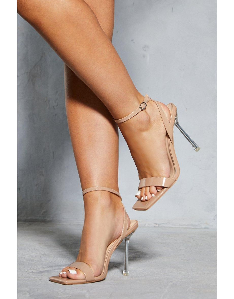 Patent barely there heels 2025