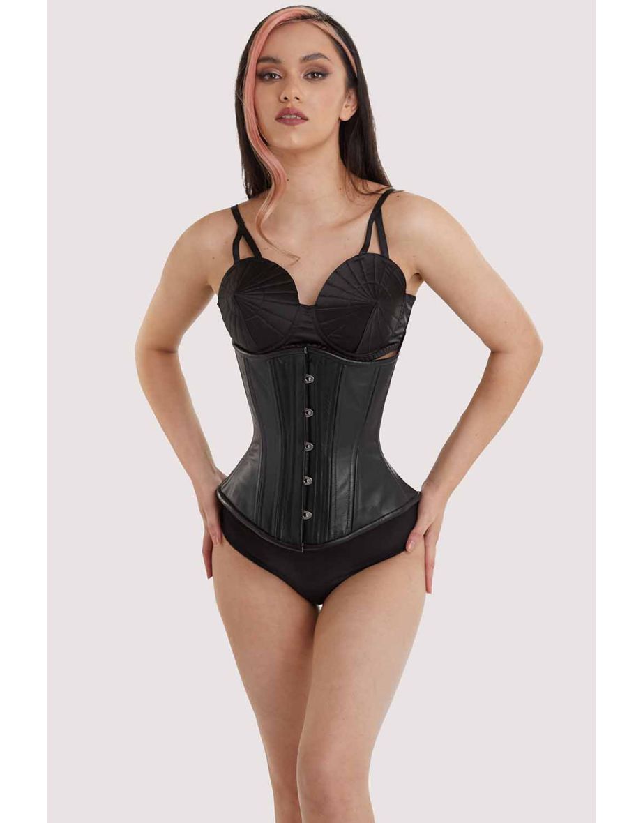 Leather Underbust Corset - 4