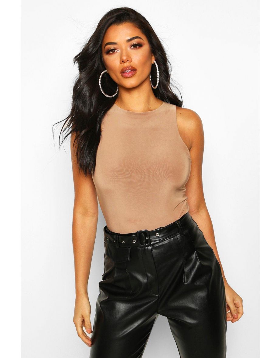 Double Slinky Bodysuit - camel